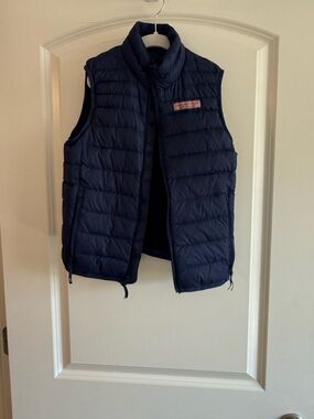 Vineyard Vines Navy Performance Puffer Vest with Logo